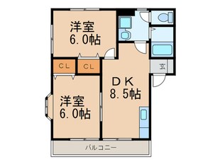 サンティールシャルマンⅡ棟の物件間取画像